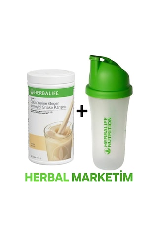 Herbalife Çikolata + Vanilya Aromalı Shake 2 x 550 G + Shaker 2'li