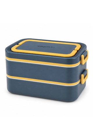 Vagonlife Lunchbox 2000 Ml 2 Kat Paslanmaz Çelik Çorba Kaseli Bento Lunch Box Yeni Nesil Sefer Tası -fflbox01029 Füme