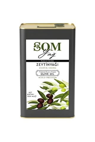 3 Litre Soğuk Sıkım Zeytinyağı