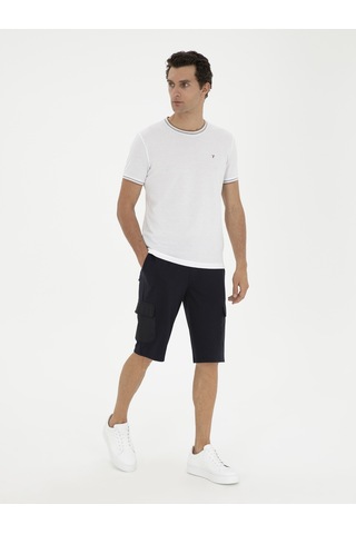 Cacharel Lacivert Slim Fit Kargo Cepli Şort