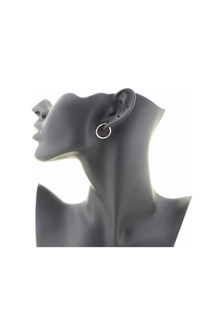 Pembe Altın Kalemli Halka Küpe Çapı: 1.80cm Pembe Altın