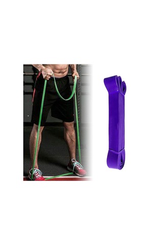 Dolıty Direnç Bandı Spor Salonu Streç Yoga Egzersiz Pilates 50-ila-100-lb-mor Mor