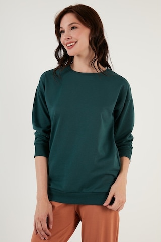 Lela Pamuklu Regular Fit Bisiklet Yaka Basic Bayan Sweat 5863569 Nefti