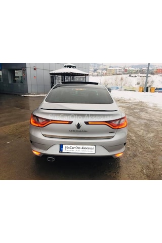 Renault Megane 4 Sedan Kasa Bagaj Üstü Spoiler Piano Black-Beyaz Parlak Siyah N11.2968
