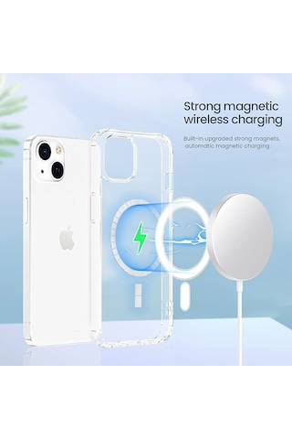 Apple Uyumlu iPhone 13 Kilif 6.1 Inç Seffaf Magsafe Kamera Korumali 556399279