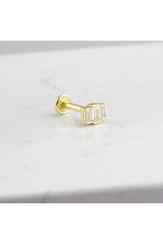 Glorria Altın 3 Baget Tragus Piercing Çok Renkli 34793090