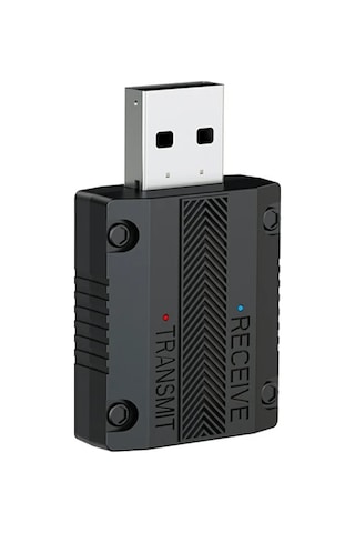 W15 Bluetooth 5.3 Aux Adaptör Usb Dongle 2'si 1 Arada Araç Ses Verici Alıcı