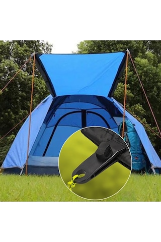 Novahub Siyah/kamuflaj Plastik Çadır Kelepçesi - 80x15x35mm - 10'lu Paket Kamuflaj, Hızlı Montaj Haki