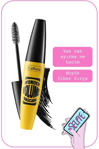 Callista Wonder Volume Hacim ve Kıvırma Etkili Maskara Siyah