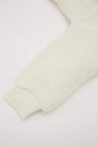 DeFacto Kız Bebek Bisiklet Yaka Yılbaşı Temalı İçi Yumuşak Tüylü Sweatshirt D6229A524WNER233 Ekru