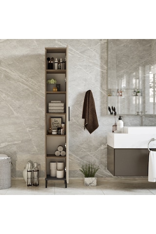 Robin Home Gloria Çok Amaçlı Dolap Banyo Dolabı Mutfak,Ofis,Kiler (484880395) Bej