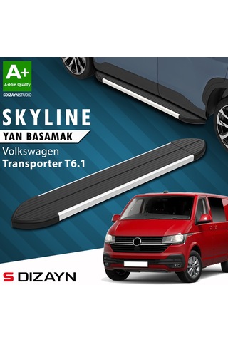 S-dizayn Vw Transporter T6.1 Kısa Şase Skyline Aluminyum Yan Basamak 213 Cm 2019-2024 A+ Kalite