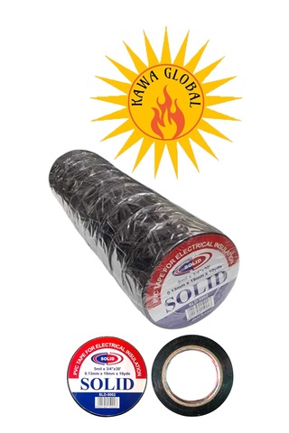 Elektrik Izole Bant Pvc Siyah Renk Elektrikçi Kablo Bandı 10 Adet