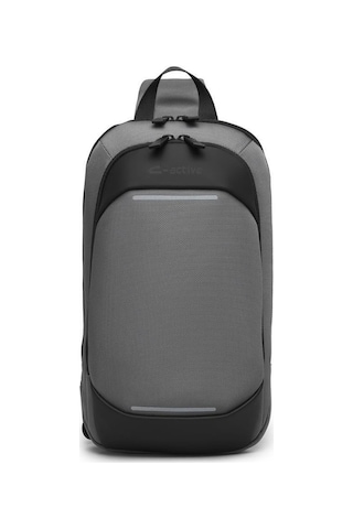 Erkek Bodybag Omuz Çantası Oxford Kumaş 8671 Gri