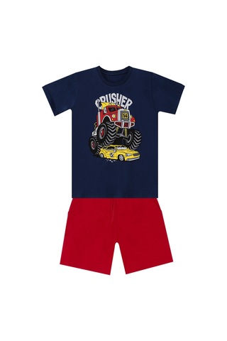 Denokids Mshb&g Crusher Erkek Çocuk T-shirt Şort Takım Renkli Çok Renkli