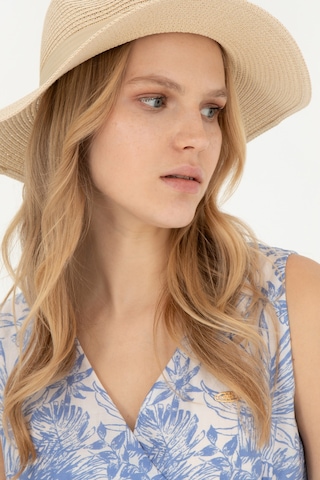 U.S. Polo Assn. Kadın Mavi V Yaka Dokuma Elbise 50281046-VR036
