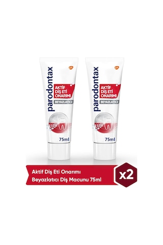 Parodontax Aktif Diş Eti Onarımı Beyazlatıcı Diş Macunu 2 x 75 ML
