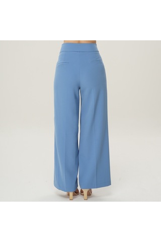 Deryam Tekstil Geniş Paça Kadın Pantolon Mavi