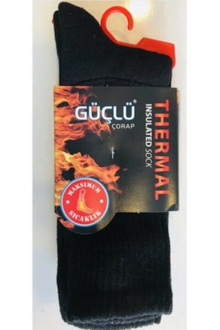 Zeyasel Güçlü Kışlık Termal Thermal Çorap Siyah