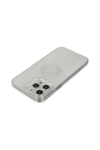 Newface Apple iPhone Uyumlu 13 Pro Max Kılıf Santa Lens Silikon Semeglbl - 96 - Şeffaf