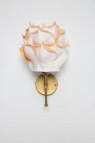 Dekor Yapay Eva Gül Üst Eskitme Gold-alt Eskitme Ledli Duvar Aydınlatması Aplik Eskitme Gold