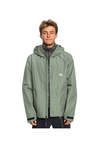 Quiksilver Over Cast Gore Tex Erkek Yeşil Ceket Siyah