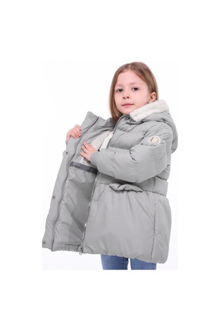 Benitto Kids Kız Bebek Çocuk Mont 51284-gri Gri
