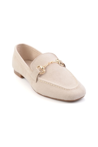 Bambi Bej Kadın Loafer Ayakkabı K01671057872 Bej