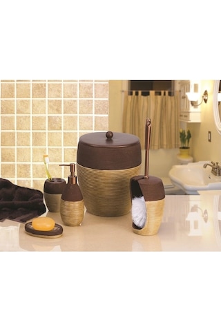 Primanova Rattan Kapaklı Çöp Kovası D-14094 Kahverengi