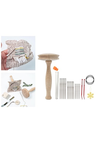 Homyl Ahşap Örme Şekilli Dıy Örgü Seti - Yaratıcı
