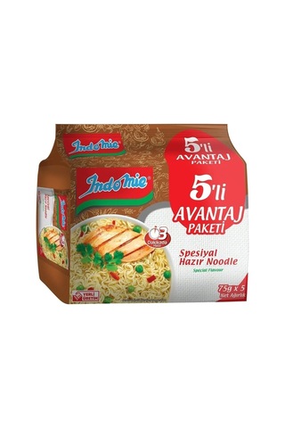 Indomie 5 Li Paket Köri + Spesiyal Hazır Noodle 4 Lü Karma Paket