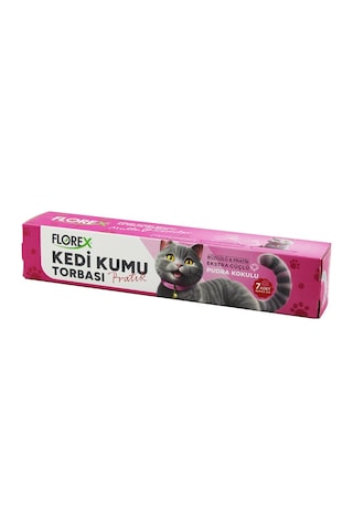 140 Adet Kedi - Evcil Hayvan Kumu Torbası Pratik Pudra Kokulu Büzgülü - Extra Güçlü 82x50cm 50001