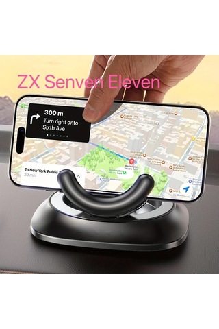 Boatshop1 Siyah 360 Derece Araba Tutucu Katlanabilir Anti Slip Adsorpsiyon Super Saglam Silikon Telefon Tutucu Tüm Telefonlar Icin