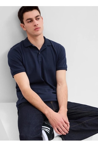 Gap Pike Polo Yaka T-shirt 550531002 Kısa Kol Tişört Erkek T-shirt Lacivert