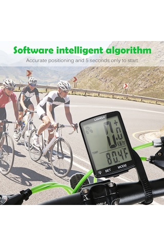 Lıxada Bisiklet Bilgisayarı 2,8 İnç Ekran Modeli: Ya100-a Siyah Kabuk Beyaz Işık Siyah