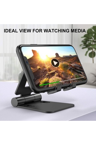 Mufunye Z20 Alüminyum Çift Katlanabilir Telefon Tablet Ayakçısı - 270 Döner Ev/ofis Tutucu - Hafif Taşınabilir Sabit Destek