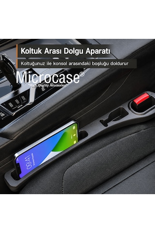 Microcase Araç İçi Koltukarası Eşya Malzeme Telefon Tutucu Saklama Organizatör Sağ Sol Set Bordo- Al5287
