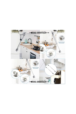 Mutfak Dolap Kapak Amortisörü 60n Gazlı Piston