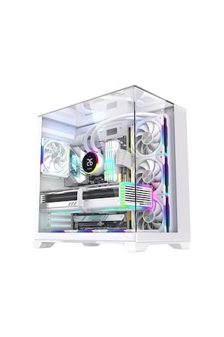 Snt Subzero Plus 7 X Argb Fan Uzaktan Kumanda Midi Tower Atx Beyaz Oyuncu Kasası