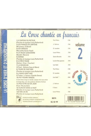 Müzik Cd Sidir - Plak Değildir Cd La Corse Chantee En Français