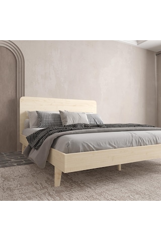 Softwood Ahşap Vernik Karyola Kolay Kurulum-928 Çift Kişilik