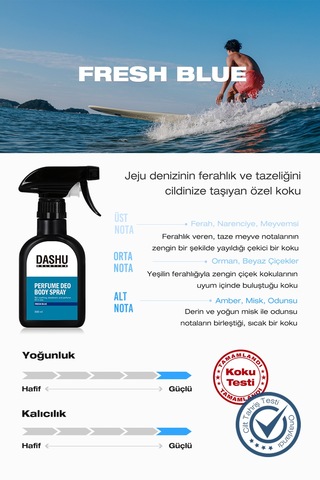Dashu Solution Perfume Deo Body Spray Fresh Blue