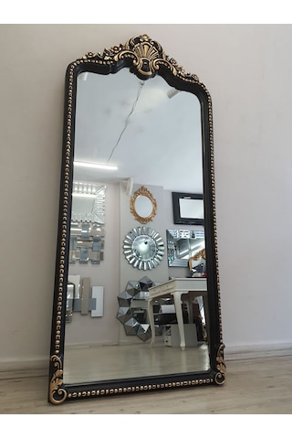 Ayna Denizi Princess Great Black Gold Model Siyah Altın Renk Dekoratif Boy Aynası