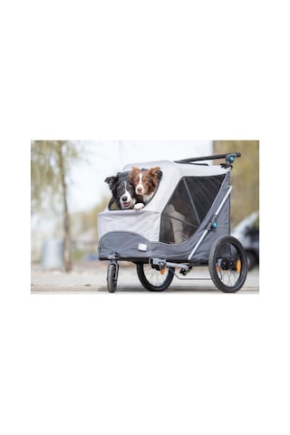 Köpekler İçin Bisiklet Römorku M: 63 95 90\132cm, Gri