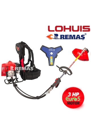 Lohuis Remaş Bg63 Benzinli Motorlu 3 Hp Sırt Tırpan Ot Çalı Tırpanı