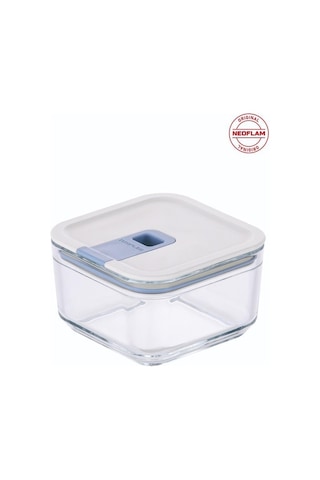 Neoflam Perfect Seal Kare Cam Saklama Kabı Bej 500 ML Bej