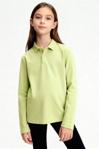 Tommylife Açık Yeşil Polo Yaka Basic Uzun Kollu Erkek Çocuk T-shirt - 11170 AÇIK YEŞİL