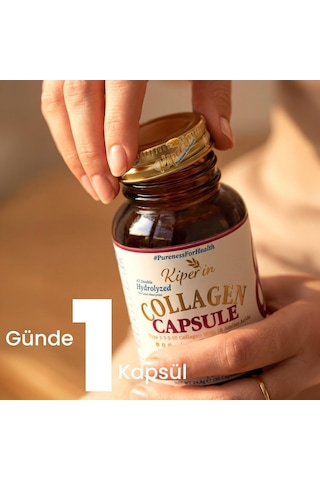 Collagen Kapsül 30 Adet, Hidrolize Peptit 500 Mg, Tip 1-3-5-10, C Vitamini, Çinko, D3, Biotin, Selenyum, Hyaluronik Asit Ve Yumurta Zarı