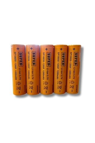 Belirtilmemiş Sp-18650-1200f 3.7v 1200mah Li-ıon Pil Başlıksız 5'li