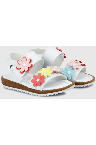 Wendy K-62p Kız Çocuk Günlük Sandalet Beyaz